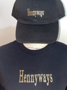 Hennyways Men’s Short Sleeve Tee in Black with Gold Logo